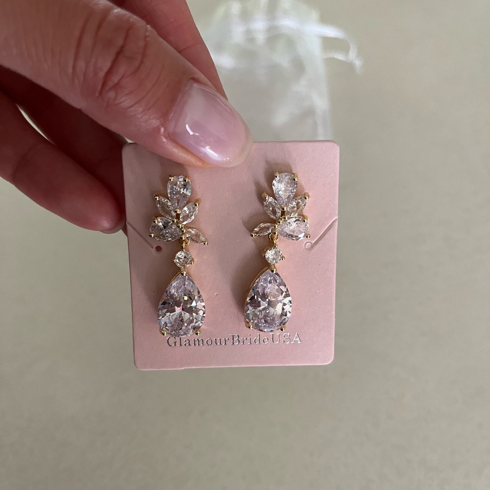 Gold and Silver Teardrop Earrings